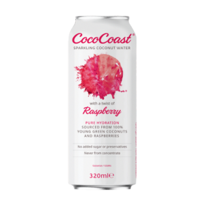 CocoCoast Sparkling Coconut Water Raspberry 320ml – Wise Trading Group